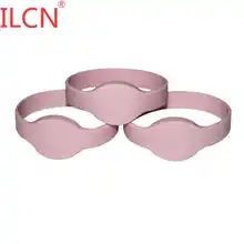 125 кГц ID перезаписываемый брелок жетон тег T5577 RFID Силиконовый водонепроницаемый браслет карта контроля доступа 65 мм брелок с кольцом 1