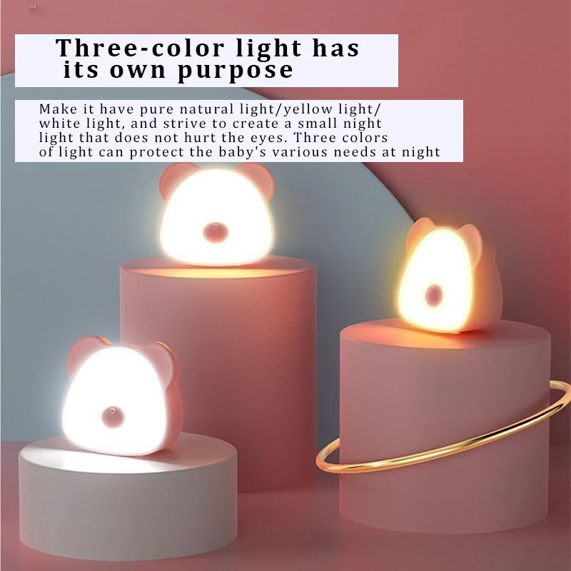 Светодиодный ночник с Usb зарядкой мультяшный Настольный светильник затемнением