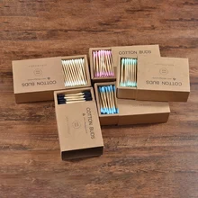 

1000Pcs color mix Bamboo Cotton Double Head Adults Makeup Cotton Swab Microbrush Wood Sticks Nose Ears Cleaning Health Tools