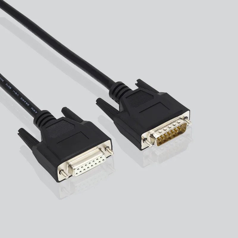 DB15 2 Rows Male to Female I/O Signal Connection Cable 5FT 1.5m 