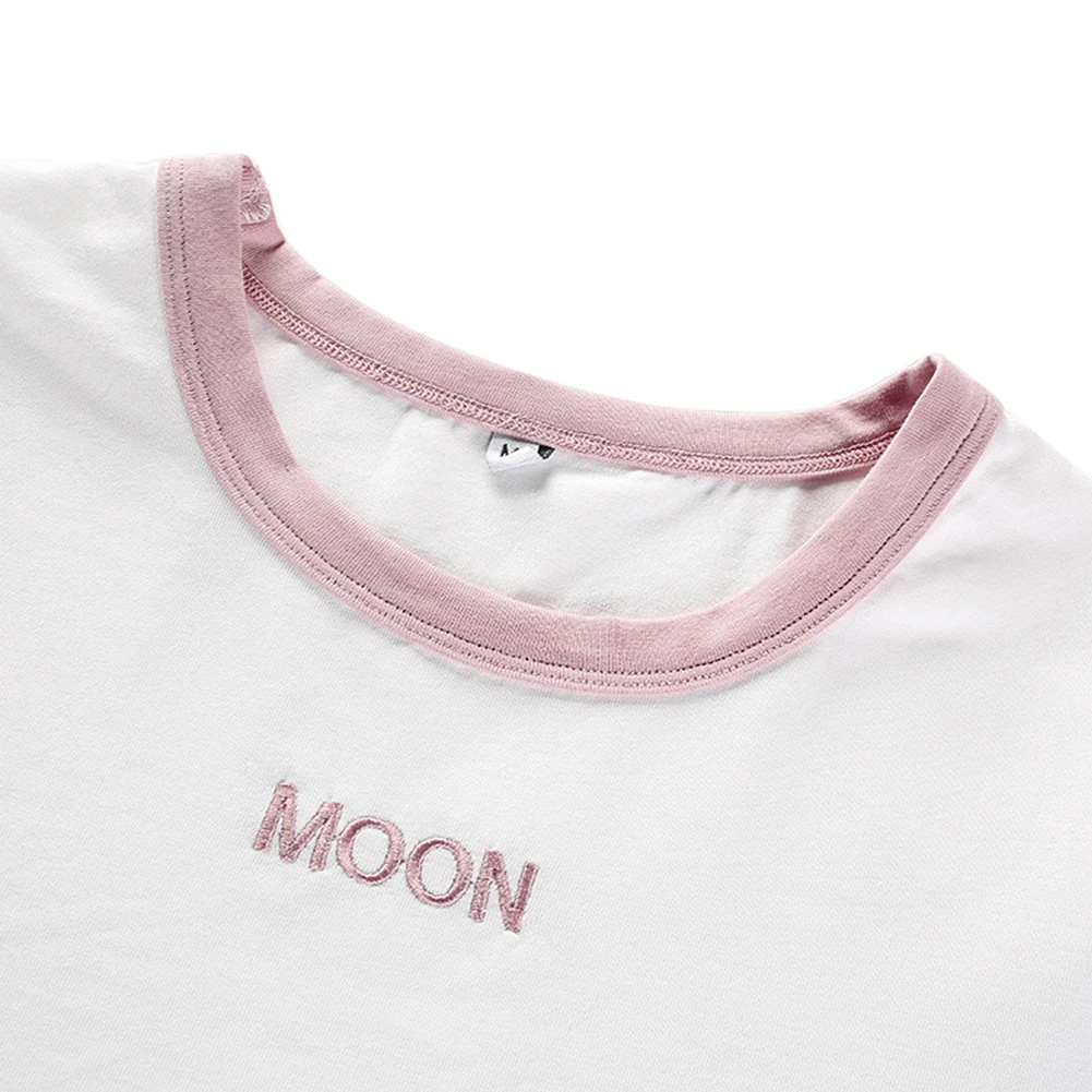 Heda5f0d359e247c9b7fced0514d3d133V - Angel Letter Printed Short Sleeve T-Shirts