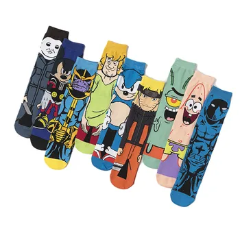 

New Arrival Fashion Cartoon Men's Funny Anime Funny Socks Novelty Casual Personalized Party Socks Cool Crazy Street Wear