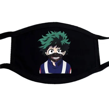 

Hombres Mujeres Algodón puro Máscara bucal a prueba de polvo Mufla Suave y transpirable Anime Tokyo Ghoul Death Note Anti-Dust F