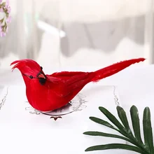 Симпатичные искусственные пенные перья для птиц, красные мини синицы, сделай сам, искусственный воробей, имитирующий украшение, модель птицы