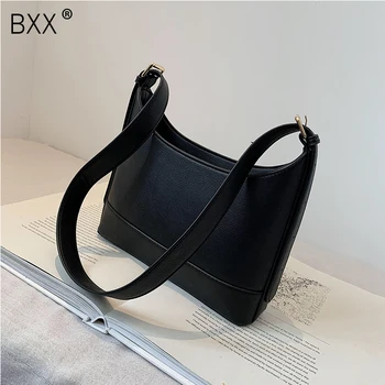 

[BXX] PU Leather Crossbody Bags for Women 2020 Lux Handbags and Purses Women's Branded Bucket Shoudler Cross Body Hand Bag HO988