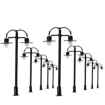 L333 10pcs Model Railway Lamppost lamp N Scale 1:150 Street Lights 4.5cm 12V