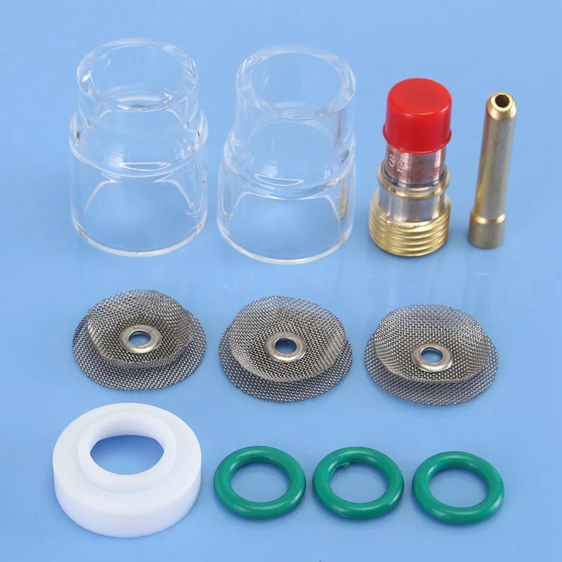 ABSF 11Pcs Wig-schweißbrenner Stubby Gas Objektiv Pyrex Tasse Zubehör Kit Werkzeuge Für Wp-17/18/26 fackeln Gas Objektiv 3/32 Zoll Schweißen ABSF 11Pcs Wig-schweißbrenner Stubby Gas Objektiv Pyrex Tasse Zubehör Kit Werkzeuge Für Wp-17/18/26 fackeln Gas Objektiv 3/32 Zoll Schweißen
