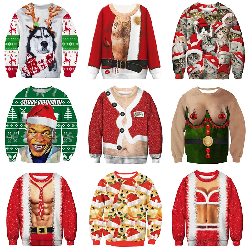 Funny Christmas Sweater Men Women Ugly 