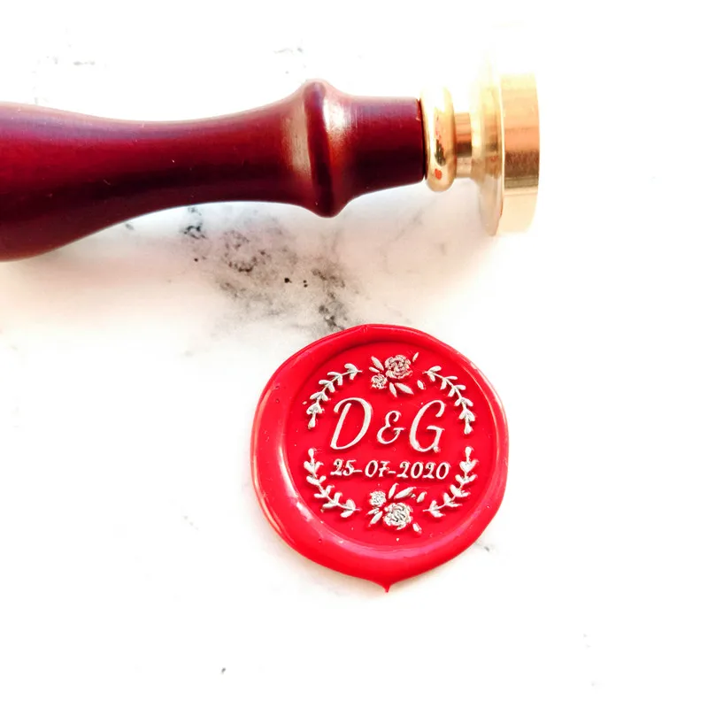 DIY индивидуальное двойное имя 2 инициала Персонализированная буква штамп/воск