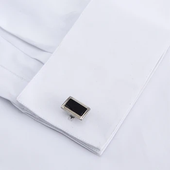 Men's Classic French Cuffs Solid Dress Shirt Fly Front Placket Formal Business Standard-fit Long Sleeve Office Work White Shirts 3