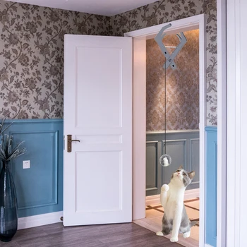 

Funny Entertainment Cat Ball Toy Kitten Intelligence Automatic Elastic Rope Flutter Teaser Door Hanging Interactive Amusement