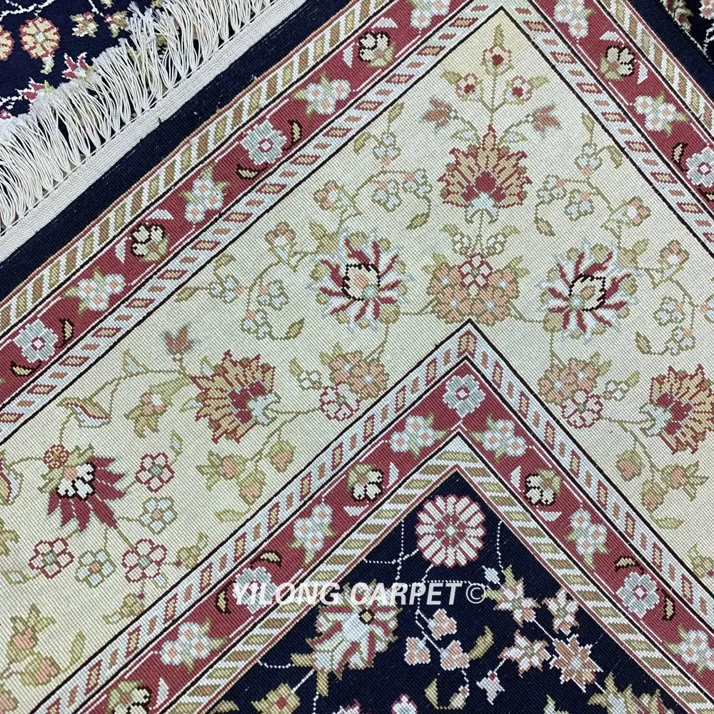 Yilong 5,5 'x8' турецкий Шелковый ковер прямоугольник ручной завязанный шелковый ковер (HF327B)
