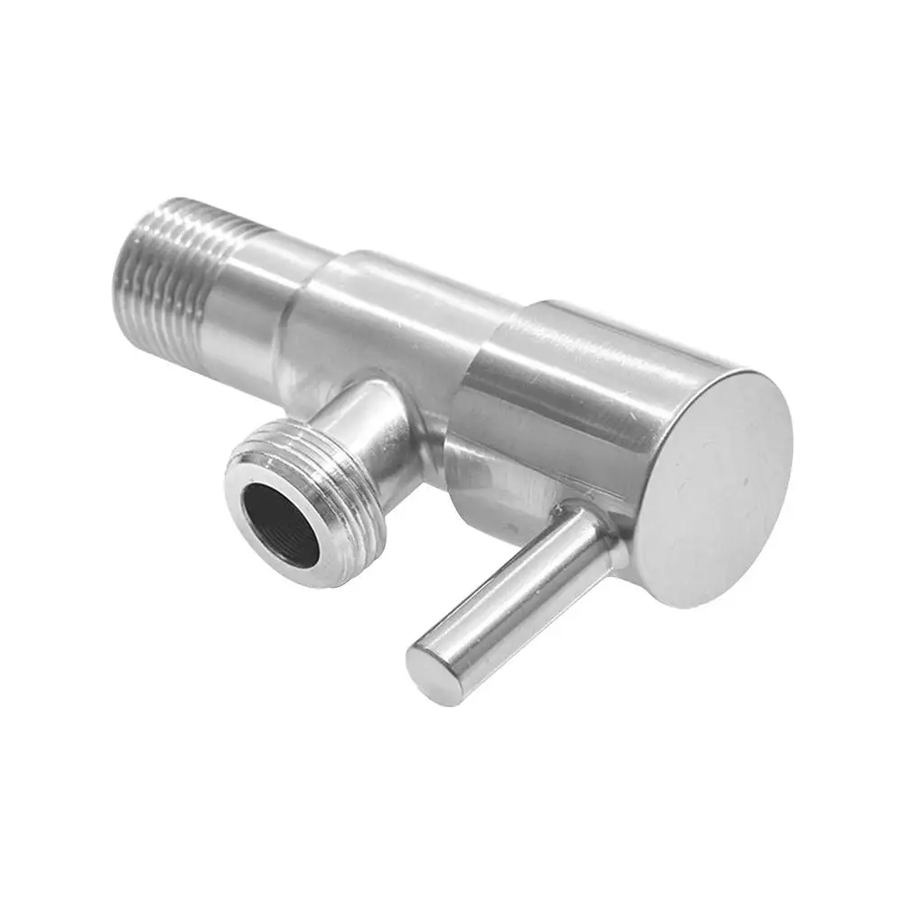 304 Stainless Steel Faucet Triangle Valve 4 Points Thread Angle Valve Inlet Water Stop Apply To Kitchen Sink Bathroom faucet valve angle valve inlet valve triangle valve