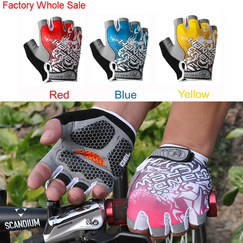 Перчатки для велоспорта HandCrew на открытом воздухе guantes ciclismo, велосипедные гоночные перчатки с полупальцами, велосипедные перчатки для мужчин и женщин