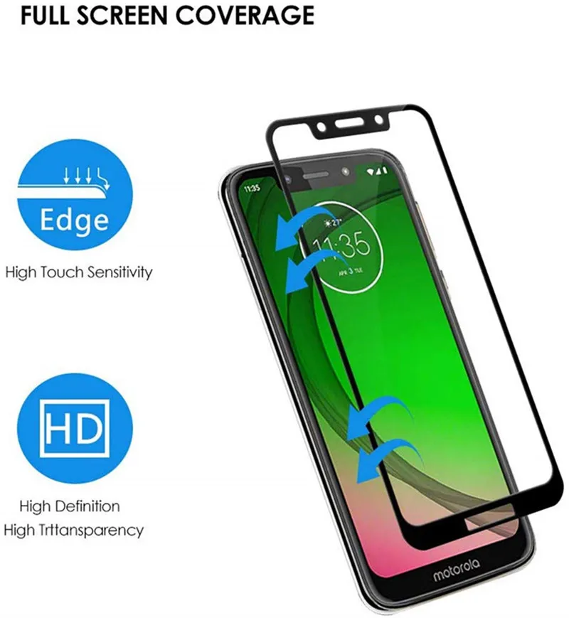 9D изогнутое закаленное стекло для moto g 7 g6 play plus power e5 e4 one power защитное стекло на moto g 7 plus Защитная пленка для экрана