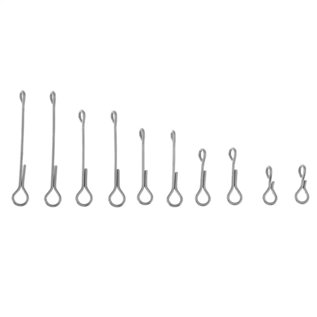 10pcs Stainless Steel Fish Skull Articulated Shank Fish Spine for Fly Tying DIY Fly Fishing Tool