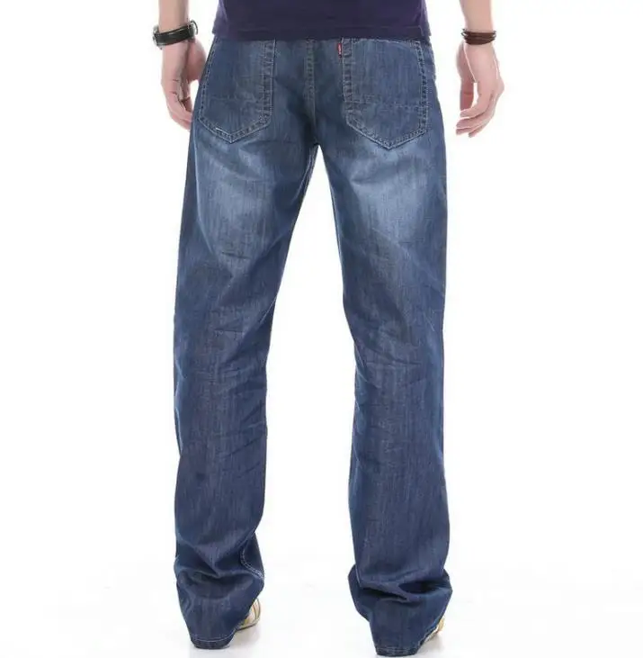 2022 Plus Size Jeans Spring Autumn Men's Denim Pants Mens Loose Straight Long Trousers Seasons Business Casual Cowboy Bottoms