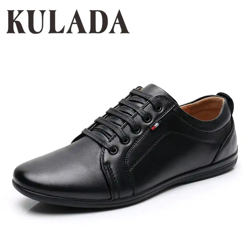 sapato casual de couro masculino