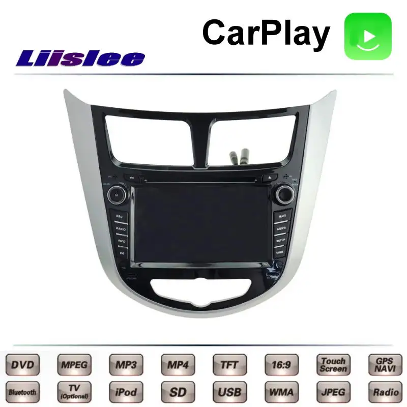 Автомагнитола LiisLee для Hyundai Verna Accent i25 Solaris Grand 2010 ~ 2017 Navi DVD GPS радио Carplay навигация в