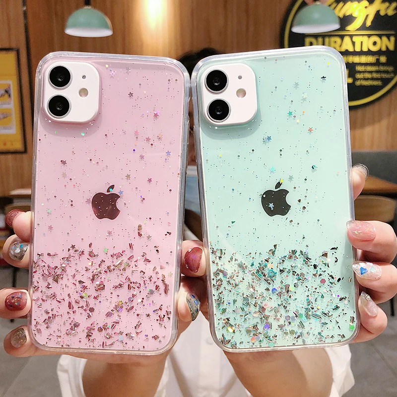 Luxury Glitter Silicone Case For Iphone Se 2020 11 Pro Xs Max X Xr Transparent Soft Ultra Thin Case For Iphone 8 7 6s 6 Plus 5 S Luxury Glitter Silicone Case For Iphone Se 2020 11 Pro Xs Max X Xr Transparent Soft Ultra Thin Case For Iphone 8 7 6s 6 Plus 5 S