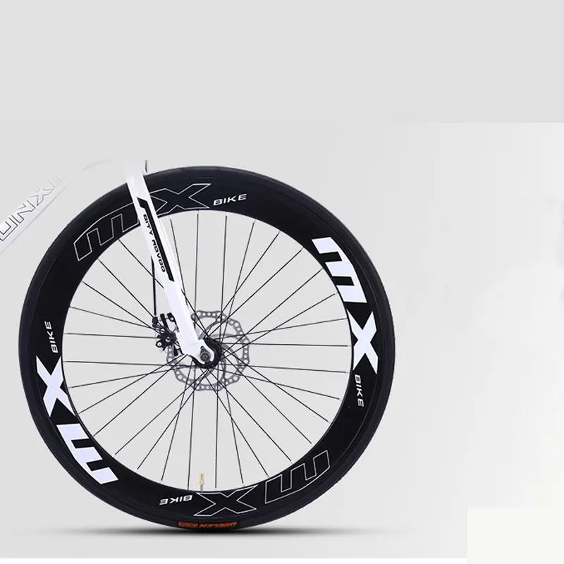 Road Bike Variable Speed Curved Fixed Gear Double Disc Brakes Man and WomenStudents Broken Wind Bicycle