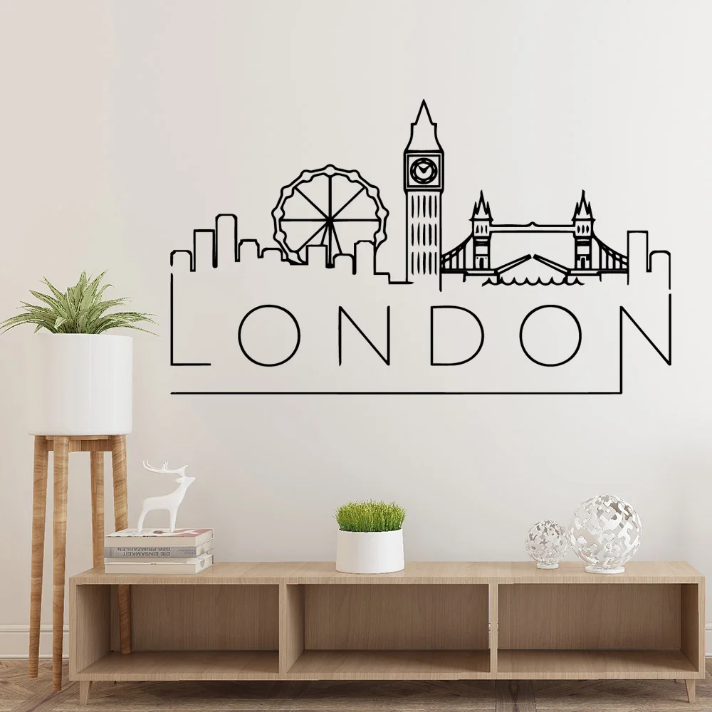 Hot London Removable Art Vinyl Wall Stickers For Kids Rooms Decoration