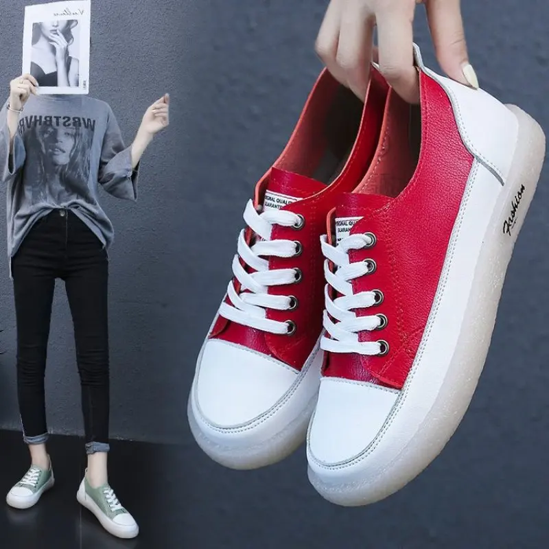 

Women's Shoes Fashion Ladies Sneakers 2020 Flat White Shoes Running Low Heel Shoes Sports Rubber Sole Autumn Shallow Casual