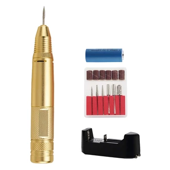 

Portable Electric Nail Drill Set Battery Powered Nail Polishing Machine Manicure Pedicure Tool for Home Salon