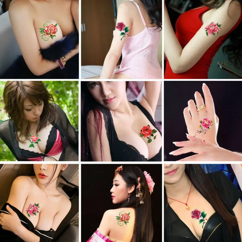 Temporary Tattoo Sticker Waterproof Fake Body Men Women | Дом и сад