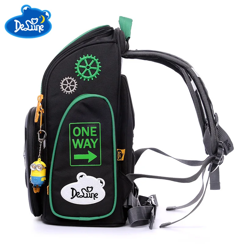 Delune ортопедический рюкзак с 3D рисунком, фирменный рюкзак для девочек и мальчиков 1-3 класса, школьная сумка для студентов, mochila infantil
