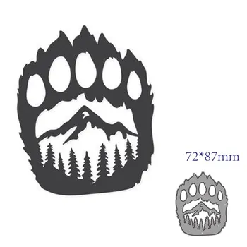 

metal cutting dies cut die mold Animal paw decoration Scrapbook paper craft knife mould blade punch stencils dies