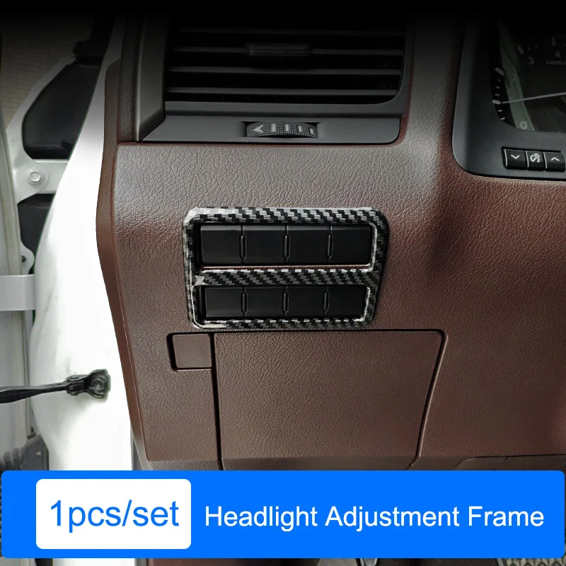 Headlight Panel 1Pcs QHCP задний Вентиляционный Выход рамка окно Лифт кнопка включения крышки держатель стакана воды наклейки ABS углеродное волокно для Lexus RX300 450H - Название цвета: Headlight Panel 1Pcs