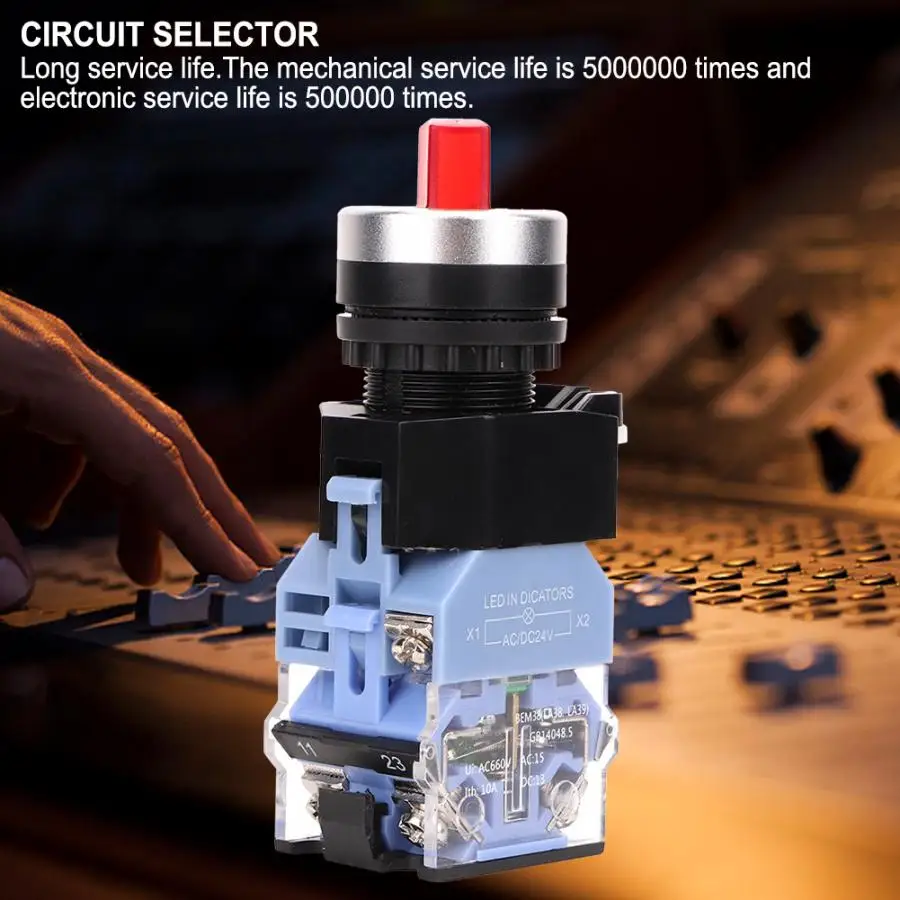 10 Pcs Rotary switch knob BEM38-11XD/21 2 Position Maintained Selector Switch 22mm Self Lock Knob Switch