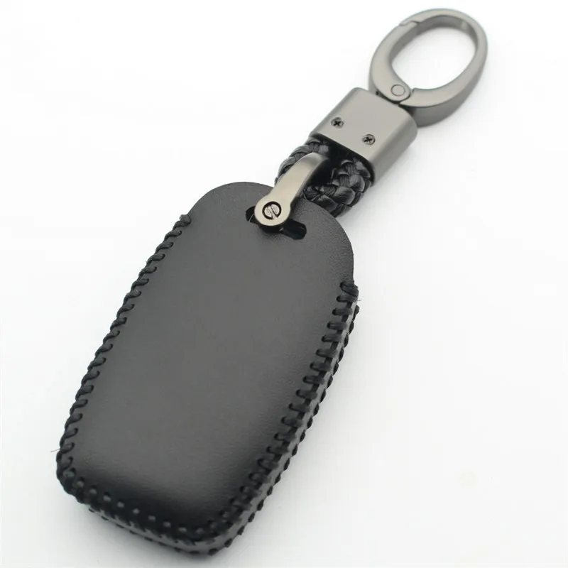 Key Case Cover FLYBETTER Genuine Leather 6Button Smart Key Case Cover For Kia Sedona/Grand/Carnival/Sorento L580 key case cover key case
