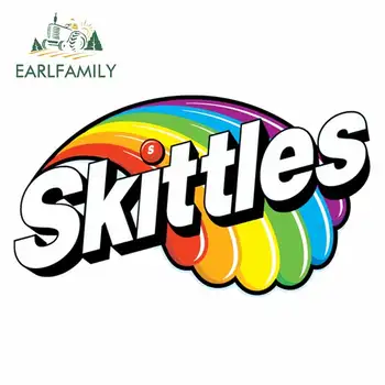

EARLFAMILY 13cm x 12.9cm For Skittles Personality Car Stickers Motorcycle Decals DIY Occlusion Scratch Laptop For JDM SUV RV