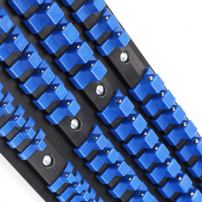 

1/4 3/8 1/2 80 Slots ABS Mountable Drive Socket Rack Storage Rail Tray Holder