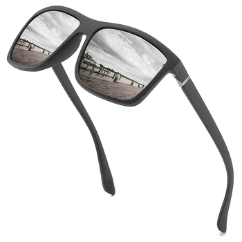 Unisex Square Framed Polarized Sun Glasses