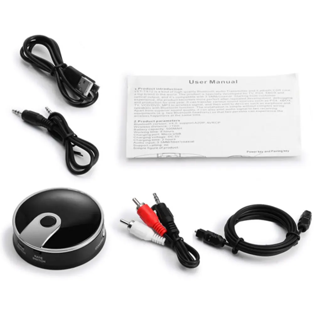 Wireless 4.0 Audio Smart Music Transmitter 3.5mm Stereo HiFi Adapter Optical Fiber Transmission Play And Plug