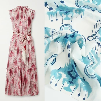 

Chiffon polyester fabric cloth per meter material printed shirt dress sewing diy handmade shirt scarf fabric alibaba express