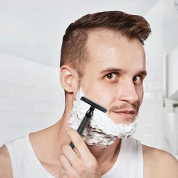 Matte Black Safety Razor Fits All Double Edge Razor Blades Eco Friendly Shaving Razor,Made Of Bamboo&Copper Zero Waste