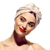 New Satin Silk Sleeping Bonnet Caps For Women Silky Headcover Double Layer Knotted Headband Caps Chemo Cancer Nursing Headwrap 1