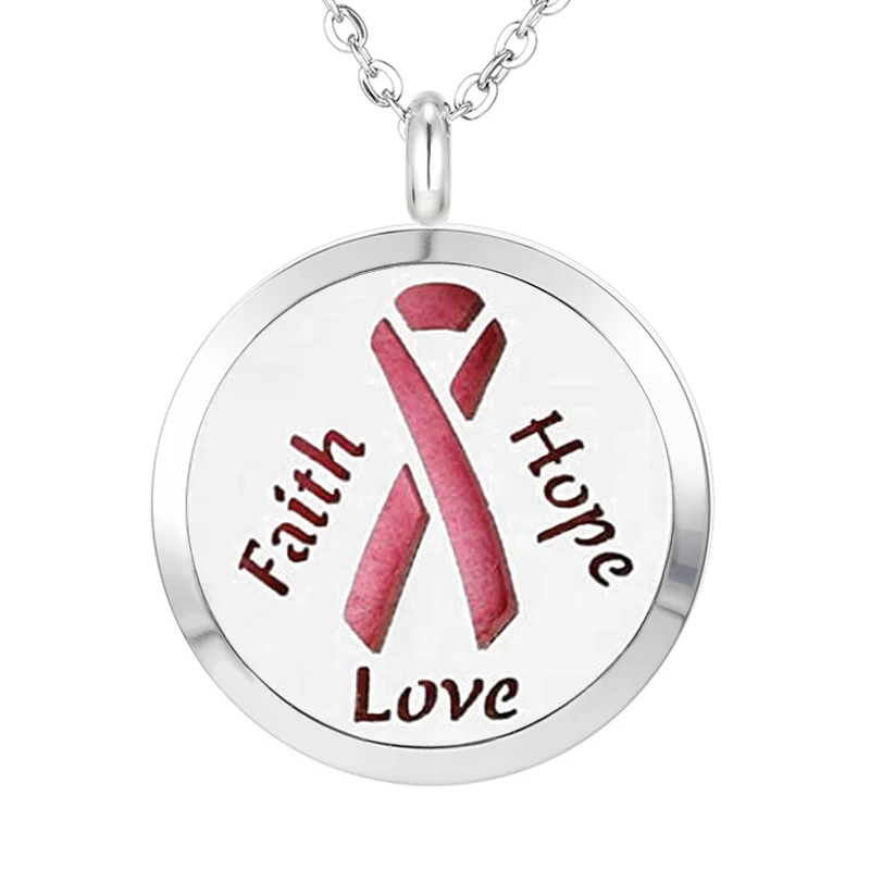034 Essential Oil Diffuser Locket Pendant Necklace