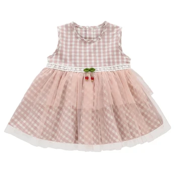 

Summer Baby Girl Clothing Dresses Toddler Newborn Baby Girls Dress Plaid Party Birthday Dress For Girls