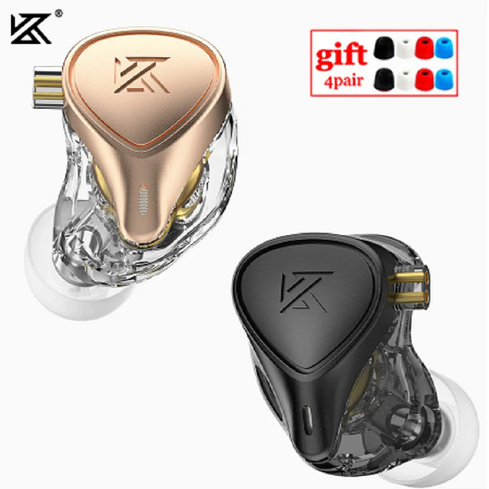 Наушники-вкладыши KZ ZEX Pro Hi-Fi статические + динамические балансные съемные