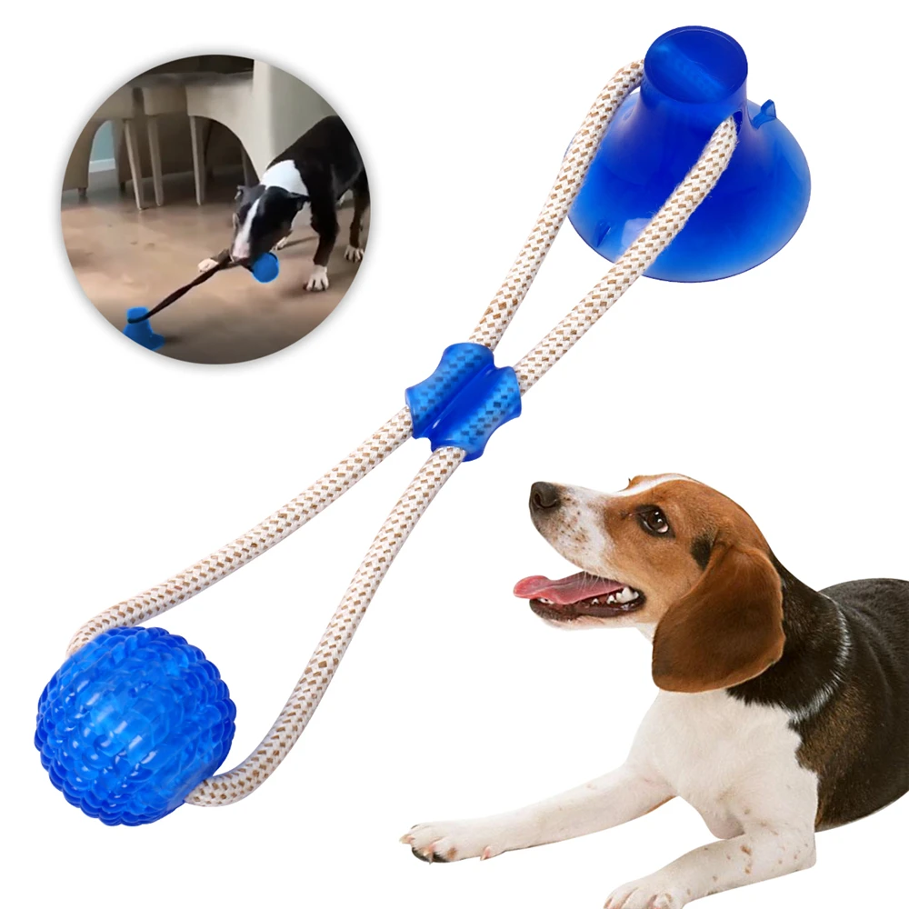 

Multifunction Pet Molar Bite Dog Toys Rubber Chew Ball Cleaning Teeth Safe Elasticity Soft Puppy Suction Cup Dog Biting Toy