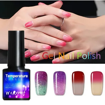 

Fashion 28 Colors Nail Polish 8ML Temperature Change Color UV GEL Semi Permanent Gel Nail Polish Girl Sexy Nail Decoration Tool