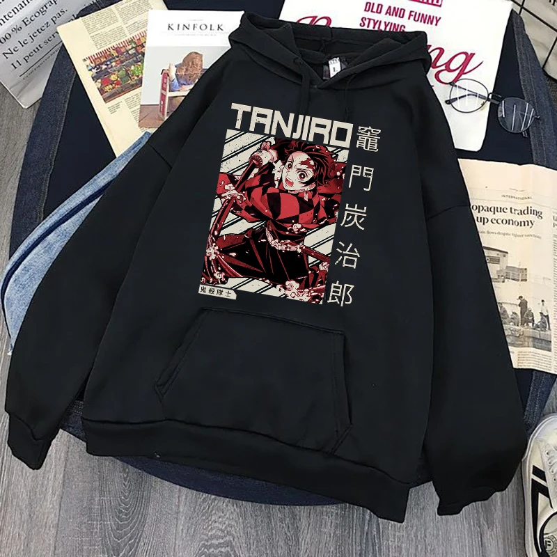 Толстовка унисекс с капюшоном Demon Slayer толстовка в стиле аниме Tanjiro and Nezuko Rengoku
