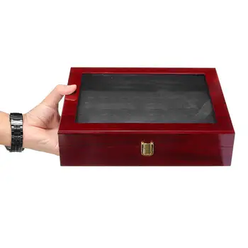 

HOT Sell Jewelry Boxes Wooden Display 30 holes Box for World Series Cup Championship Ring High Quality Collection Display