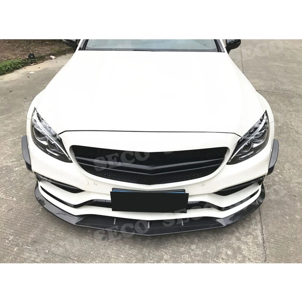 Накладка противотуманной фары переднего бампера из углеродного волокна для Mercedes Benz C Class W205 C63 AMG C200 C260 C300 Sedan Coupe