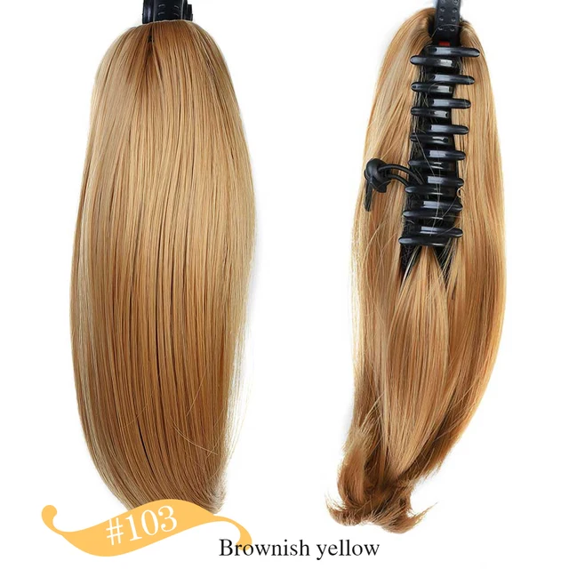 MSTN Synthetic Short Straight Ponytail Extension Claw Clip in Hair Extensions Natural Pony Tail Fake Hair Hairpiece For Women 103